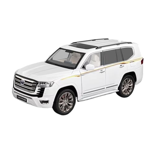 XGFFBAGB 1:18 Für Land Cruiser LC300 SUV Legierung Auto Druckguss Modell Sound Licht Spielzeug Hause Dekoration Ornamente Sammlung Geschenk Spielzeug(White B,No Box) von XGFFBAGB