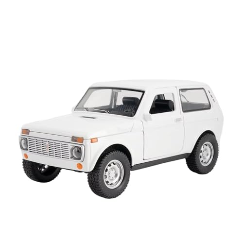 XGFFBAGB 1:18 Für NIVA Off-Road-Legierungsmodelle, Autospielzeug, Druckguss, Metalldruckguss, Sound Und Licht, Autospielzeug(White,No Box) von XGFFBAGB