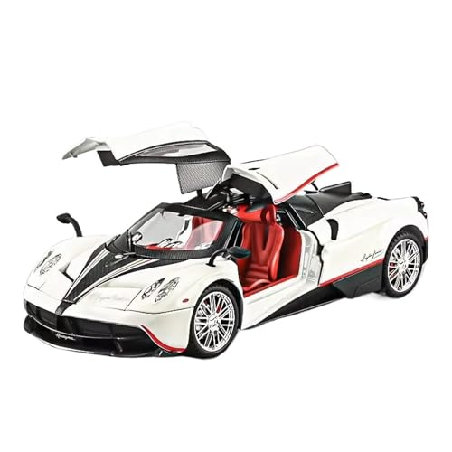 XGFFBAGB 1:18 Für Pagani Huayra Dinastia Legierung Modell Auto Spielzeug Druckguss Metall Casting Sound Und Licht Auto Spielzeug(White,with Box) von XGFFBAGB