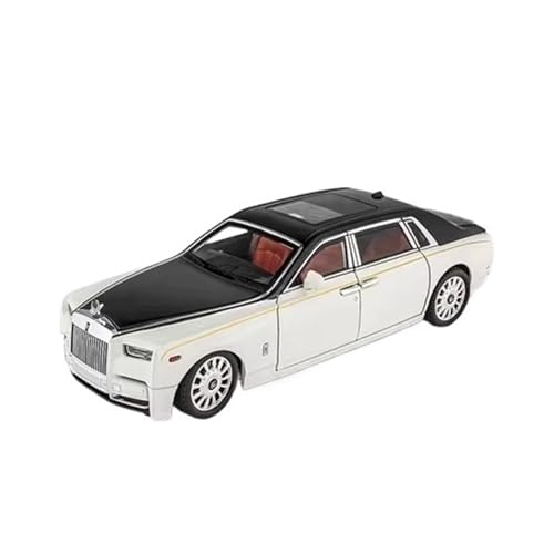 XGFFBAGB 1:18 Für Phantom Legierung Auto Modell Sound Und Licht Pull Back Spielzeug Auto Metall Sammlung Dekoration Geschenk(Black White,No Box) von XGFFBAGB