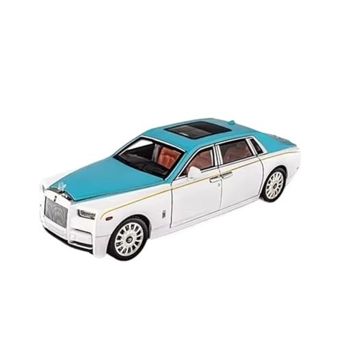 XGFFBAGB 1:18 Für Phantom Legierung Auto Modell Sound Und Licht Pull Back Spielzeug Auto Metall Sammlung Dekoration Geschenk(Blue White,No Box) von XGFFBAGB