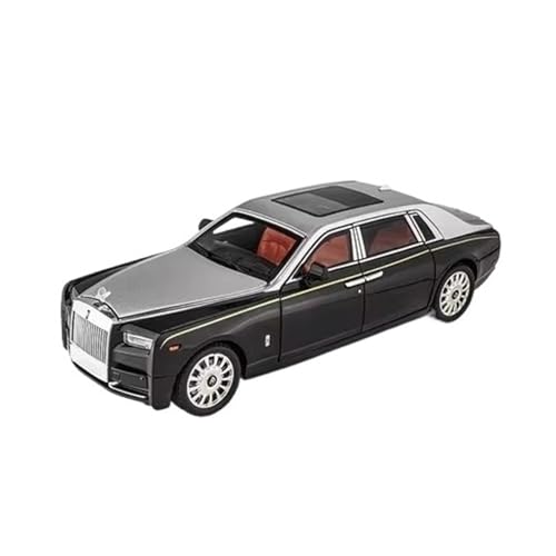 XGFFBAGB 1:18 Für Phantom Legierung Auto Modell Sound Und Licht Pull Back Spielzeug Auto Metall Sammlung Dekoration Geschenk(Silver Black,with Box) von XGFFBAGB