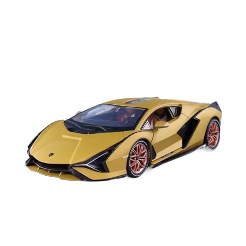 XGFFBAGB 1:18 Für SISCHEN FKP 37 Sport Auto Diecast Metall Legierung Modell Auto Sound Licht Pull Back Sammlung Spielzeug Geschenke(Yellow,No Box) von XGFFBAGB