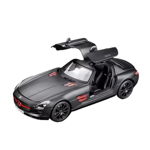 XGFFBAGB 1:18 Für SLS A Legierung Druckguss Modell Sport Auto Legierung Fahrzeug Spielzeug Auto Geschenk(Black A,with Box) von XGFFBAGB