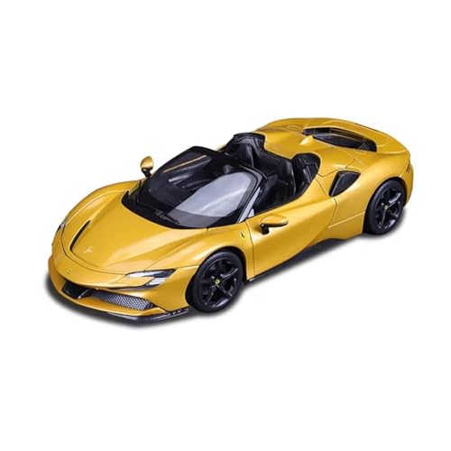 XGFFBAGB 1:18 Für SP90 Spider Legierung Diecast Autos Modell Spielzeug Sammlung Geschenk(Yellow,with Box) von XGFFBAGB