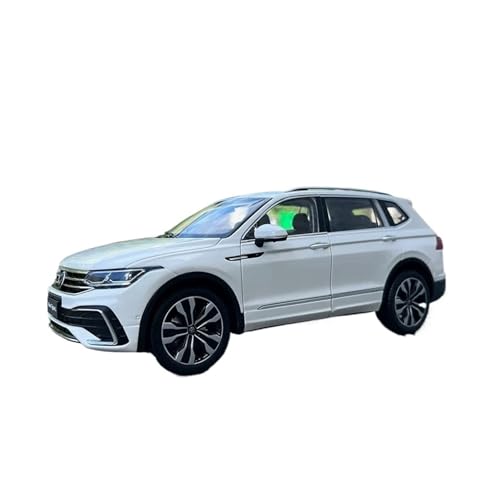 XGFFBAGB 1:18 Für TIGUAN L 2022 SUV Legierung Auto Modell Ornamente Souvenir Sammeln Spielzeug Geschenk Display Ornamente(White,No Box) von XGFFBAGB