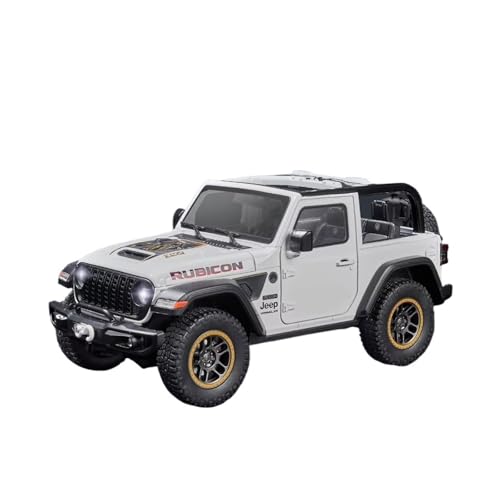 XGFFBAGB 1:18 Für Wrangler Rubicon SUV Legierung Geländewagen Diecast Metall Maßstab Modell Auto Sound & Licht Sammlung Spielzeug Geschenke(White,No Box) von XGFFBAGB