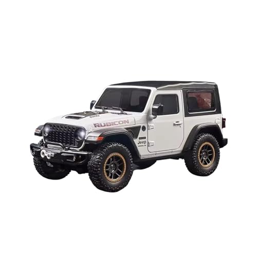 XGFFBAGB 1:18 Für Wrangler Rubicon SUV Legierung Geländewagen Druckguss Metall Maßstab Modell Auto Sound & Licht Sammlung Spielzeug Geschenke(White,No Box) von XGFFBAGB