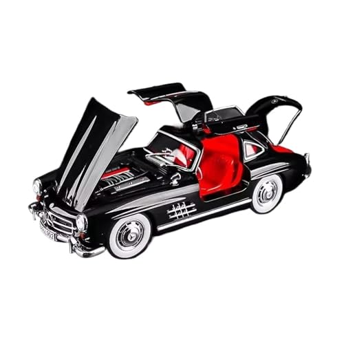 XGFFBAGB 1:24 Für 300SL Legierung Auto Modell Druckguss Metall Spielzeug Fahrzeuge Auto Modell Sound Licht Sammlung Geschenke(Black,No Box) von XGFFBAGB