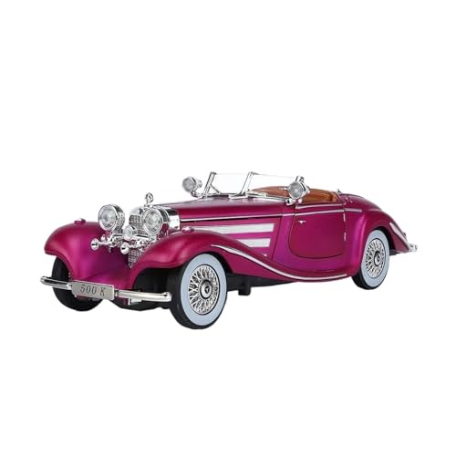 XGFFBAGB 1:24 Für 500K Auto Spielzeug Diecast Legierung Modell Sound Licht Sammlung Geschenk(Purple,with Box) von XGFFBAGB