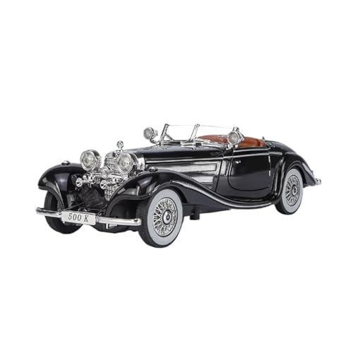 XGFFBAGB 1:24 Für 500K Legierung Auto Modell Diecast Metall Klassische Fahrzeug Auto Modell Sound Und Licht Sammlung Spielzeug Geschenk(Black,No Box) von XGFFBAGB