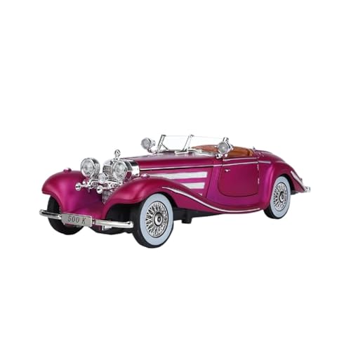 XGFFBAGB 1:24 Für 500K Legierung Auto Modell Diecast Metall Klassische Fahrzeug Auto Modell Sound Und Licht Sammlung Spielzeug Geschenk(Purple,with Box) von XGFFBAGB