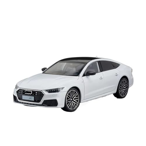 XGFFBAGB 1:24 Für A7 Legierung Modell Auto Spielzeug Hinterrad Zurückziehen Vorderrad Lenkung Autos Mit Licht Sound Fahrzeug Sammeln Geschenke(White,with Box) von XGFFBAGB