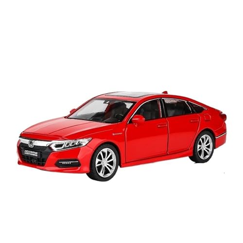 XGFFBAGB 1:24 Für Accord Alloy Die Cast Toy Car Model Sound and Light Toy Collectibles Geschenk(Rosso,with Box) von XGFFBAGB