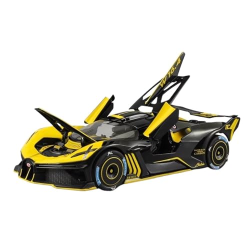 XGFFBAGB 1:24 Für Bolide Legierung Modell Sound Licht Diecast Auto Spielzeug Geschenk Sammlerstück Wohnkultur(Yellow,with Box) von XGFFBAGB