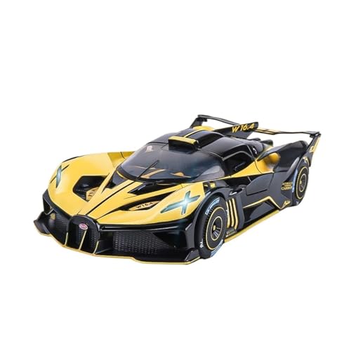 XGFFBAGB 1:24 Für Bolide Legierung Sport Auto Modell Diecast Metall Spielzeug Rennfahrzeuge Sound Und Licht Spielzeug Sammlung Geschenk(Yellow,No Box) von XGFFBAGB