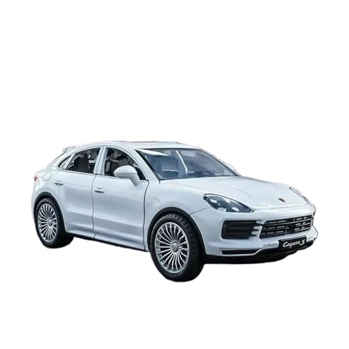 XGFFBAGB 1:24 Für Cayenne S Turbo SUV Legierung Auto Modell Druckguss Metall Spielzeug Auto Modell Sound Licht Sammlung Geschenk(White,No Box) von XGFFBAGB