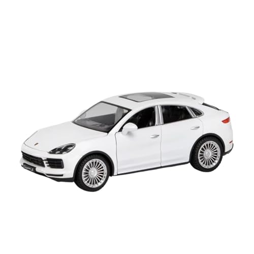 XGFFBAGB 1:24 Für Cayenne Turbo S Legierung Auto Modell Druckguss Metall Spielzeug Fahrzeuge Auto Modell Sound Licht Sammlung Geschenk(White,with Box) von XGFFBAGB