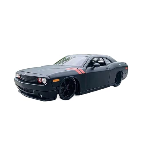 XGFFBAGB 1:24 Für Challenger R/T Legierung Auto Modell Handwerk Dekoration Sammlung Spielzeug Werkzeuge Geschenk(Black,with Box) von XGFFBAGB