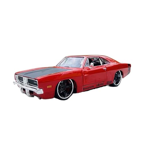 XGFFBAGB 1:24 Für Challenger R/T Legierung Auto Modell Handwerk Dekoration Sammlung Spielzeug Werkzeuge Geschenk(Rosso,No Box) von XGFFBAGB