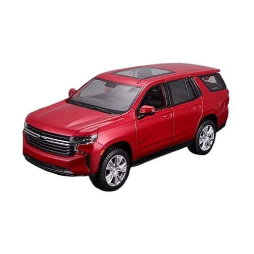 XGFFBAGB 1:24 Für Chevrolet Tahoe Automodell Spielzeug Geschenk Autoenthusiasten(Rosso,with Box) von XGFFBAGB