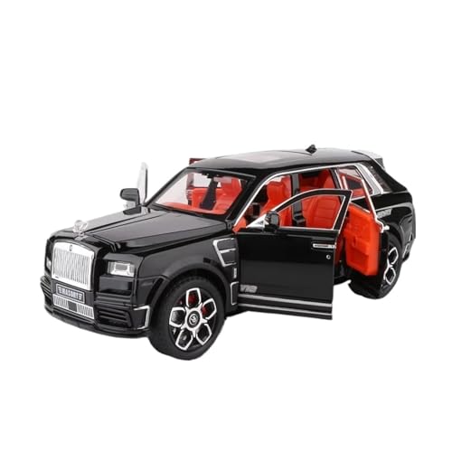 XGFFBAGB 1:24 Für Cullinan Masory SUV Legierung Auto Modell Druckguss Metall Spielzeug Auto Modell Sound Und Licht Geschenk(Black,with Box) von XGFFBAGB