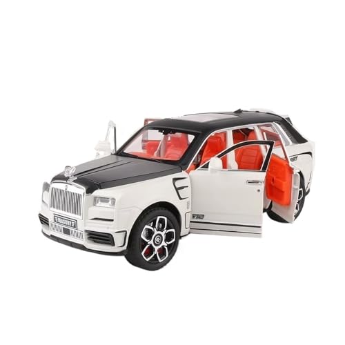 XGFFBAGB 1:24 Für Cullinan Masory SUV Legierung Auto Modell Druckguss Metall Spielzeug Auto Modell Sound Und Licht Geschenk(White,with Box) von XGFFBAGB