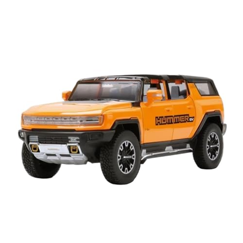 XGFFBAGB 1:24 Für EV Legierung Auto Modell Druckguss Metall Off-Road Fahrzeuge Auto Modell Sammlung Sound Licht Geschenk(Yellow,No Box) von XGFFBAGB