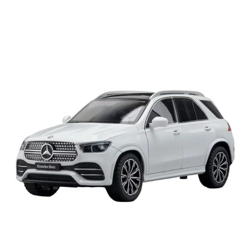 XGFFBAGB 1:24 Für GLE350 SUV Legierung Auto Druckguss & Spielzeug Fahrzeuge Auto Modell Sound Und Licht Pull Back Auto Spielzeug Geschenke(White,No Box) von XGFFBAGB