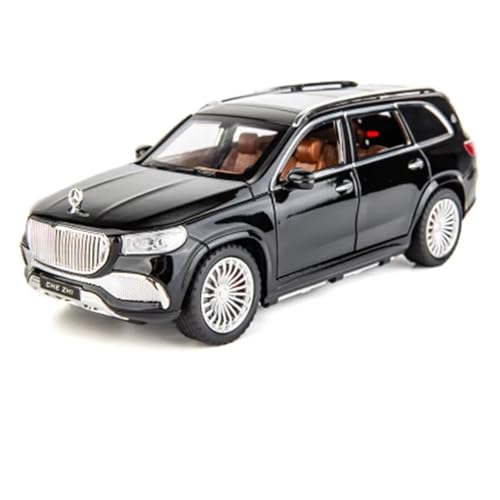 XGFFBAGB 1:24 Für GLS-Klasse GLS600 SUV Legierung Auto Modell Druckguss Metall Spielzeug Auto Modell Sammlung Sound Licht Geschenke(Black,with Box) von XGFFBAGB