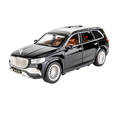 XGFFBAGB 1:24 Für GLS-Klasse GLS600 SUV Legierung Auto Modell Druckguss Metall Spielzeug Auto Modell Sammlung Sound Licht Geschenke(Black,with Box) von XGFFBAGB