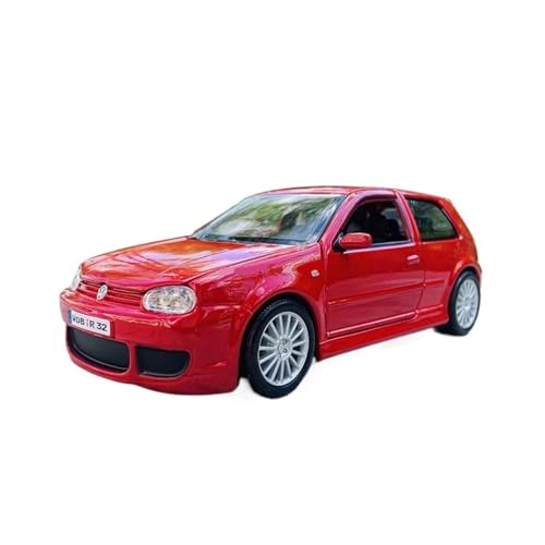 XGFFBAGB 1:24 Für Golf R32 Druckgusslegierung Automodell Handwerk Dekoration Sammlung Spielzeug Geschenk(Rosso,with Box) von XGFFBAGB