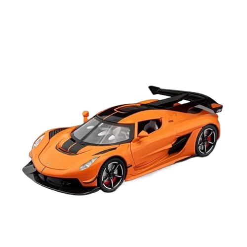 XGFFBAGB 1:24 Für Jesko Sportwagen Modell Spielzeug Metall Diecast Licht Musik Zurückziehen Sportwagen Modelle Sammlung Racing Fahrzeug Geschenk(Orange,No Box) von XGFFBAGB