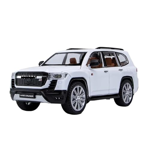 XGFFBAGB 1:24 Für LC300 GR Legierung Auto Modell Fahrzeuge Sound Licht Diecast Auto Sammlung Spielzeug Geschenk(White,with Box) von XGFFBAGB