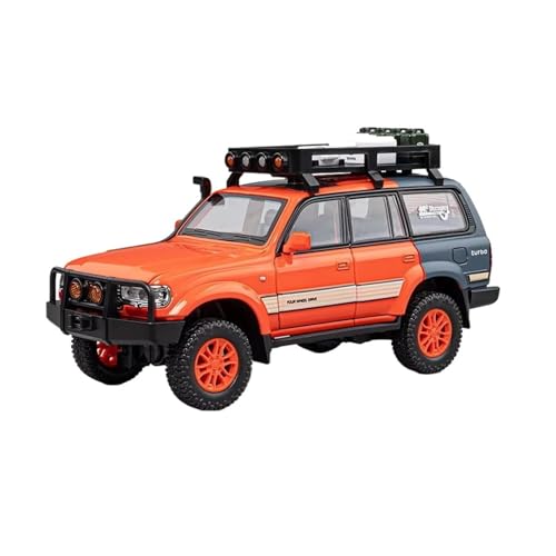 XGFFBAGB 1:24 Für LC80 SUV Legierung Auto Diecast Metall Skala Auto Modell Sound & Licht Spielzeug Sammlung Fahrzeug(Rosso,with Box) von XGFFBAGB