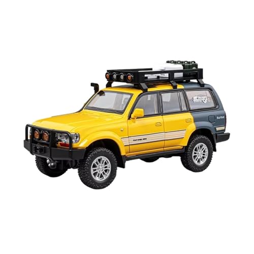 XGFFBAGB 1:24 Für LC80 SUV Legierung Auto Diecast Metall Skala Auto Modell Sound & Licht Spielzeug Sammlung Fahrzeug(Yellow,No Box) von XGFFBAGB