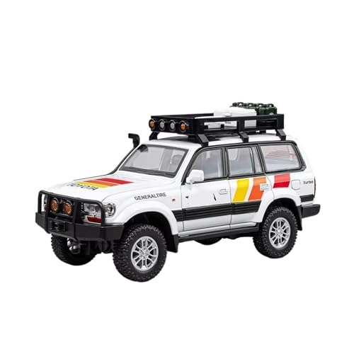 XGFFBAGB 1:24 Für LC80 SUV Legierung Diecast Modell Geländewagen Spielzeug Modell Sammeln Display Ornament Spielzeug Geschenk(White,with Box) von XGFFBAGB