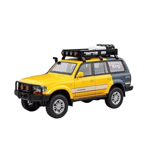 XGFFBAGB 1:24 Für LC80 SUV Legierung Diecast Modell Geländewagen Spielzeug Modell Sammeln Display Ornament Spielzeug Geschenk(Yellow,No Box) von XGFFBAGB