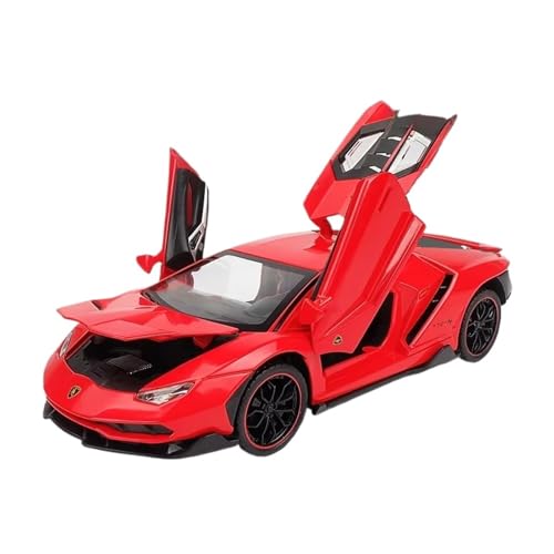 XGFFBAGB 1:24 Für LP770 Sportwagenmodell Sound Licht Druckguss Spielzeug Fahrzeuge Geschenkkollektion(Rosso,with Box) von XGFFBAGB