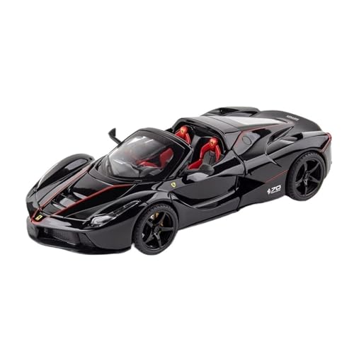 XGFFBAGB 1:24 Für Laferrari Cabrio Legierung Rennwagen Modell Diecast Metall Spielzeug Fahrzeuge Auto Modell Spielzeug Geschenk(Black,No Box) von XGFFBAGB