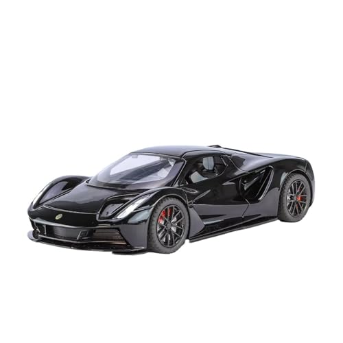 XGFFBAGB 1:24 Für Lotus EVIJA Legierung Sportwagen Modell Druckguss Metall Racing Modell Sound Und Licht Spielzeug Geschenk(Black,No Box) von XGFFBAGB