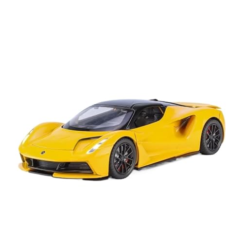 XGFFBAGB 1:24 Für Lotus EVIJA Legierung Sportwagen Modell Druckguss Metall Racing Modell Sound Und Licht Spielzeug Geschenk(Yellow,No Box) von XGFFBAGB