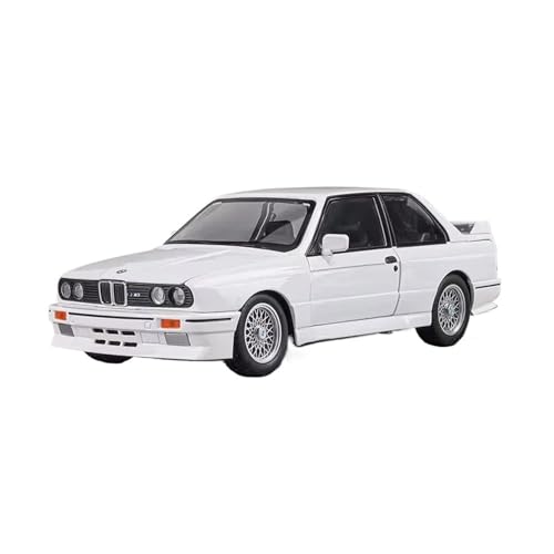 XGFFBAGB 1:24 Für M3 E30 Legierung Sportwagen Modell Druckguss Metall Auto Modell Sound Und Licht Spielzeug Geschenk(White,No Box) von XGFFBAGB