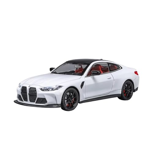 XGFFBAGB 1:24 Für M4 G82 Coupe Legierung Sport Auto Modell Druck Druck Metall Auto Modell Sound Licht Sammlung Spielzeug Geschenk(White,No Box) von XGFFBAGB