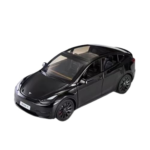 XGFFBAGB 1:24 Für Modell Y Spielzeugautos, Zurückziehbare Fahrzeuge, Druckguss-Auto, Modellauto-Spielzeug(Black,with Box) von XGFFBAGB