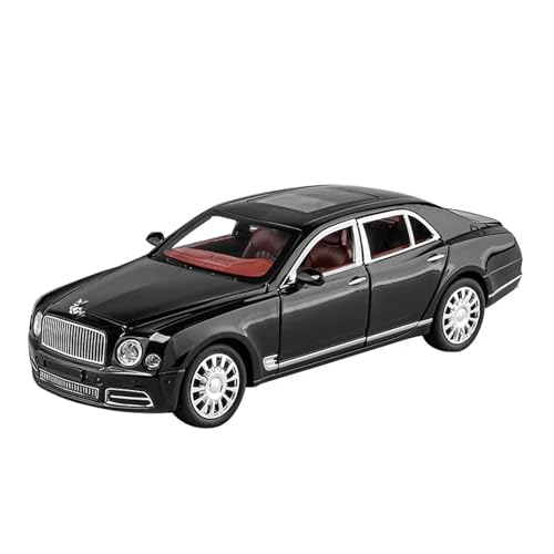 XGFFBAGB 1:24 Für Mulsanne Legierung Sportwagen Modell Druckguss Spielzeug Fahrzeuge Metall Auto Modell Mit Sound Licht Sammlung Geschenk(Black,No Box) von XGFFBAGB