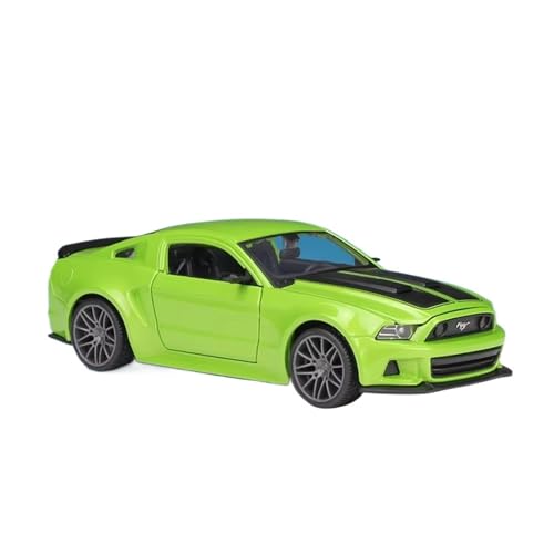 XGFFBAGB 1:24 Für Mustang Street Racer Legierung Sport Auto Modell Diecast Metall Racing Auto Modell Sammlung Spielzeug Geschenk(Green,with Box) von XGFFBAGB