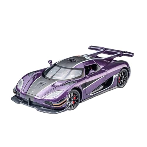 XGFFBAGB 1:24 Für ONE 1 Legierung Auto Modell Druckguss Metall Sport Fahrzeug Modell Sound Und Licht Sammlung Spielzeug Geschenk(Purple,with Box) von XGFFBAGB