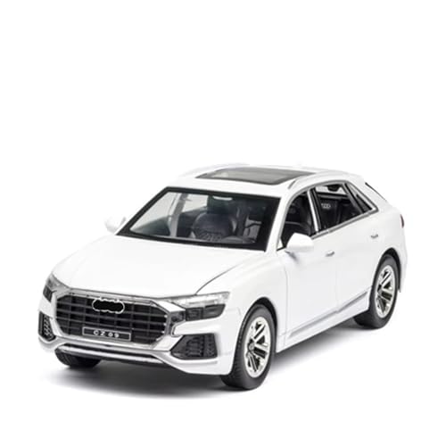 XGFFBAGB 1:24 Für Q8 SUV Legierung Automodell Druckguss Metall Spielzeugfahrzeuge Automodell Sound Und Licht Sammlung Spielzeug Geschenk(White,with Box) von XGFFBAGB