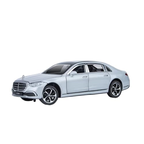 XGFFBAGB 1:24 Für S400 Legierung Auto Modell Druckguss Metall Metall Spielzeug Auto Modell Sound Und Licht Spielzeug Geschenk(Silver,No Box) von XGFFBAGB